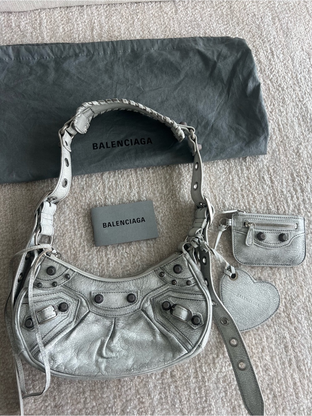 Balenciaga Le Cagole Shoulder Hobo with Charm and Coin Pouch